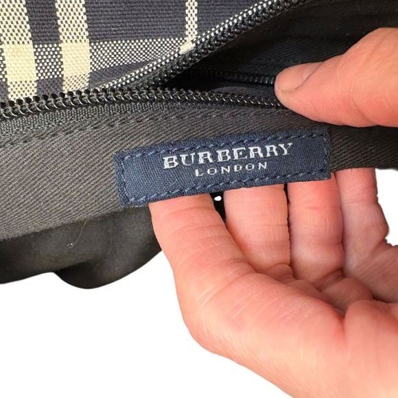 Burberry vintage navy dark blue nova check made in Italy unisex - Picture 16 of 16